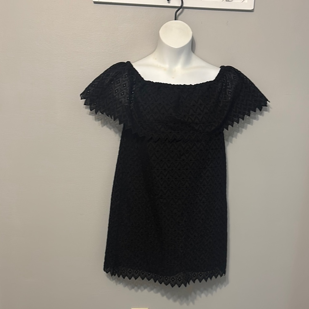 Kenzie Black Lace Off-Shoulder Dress